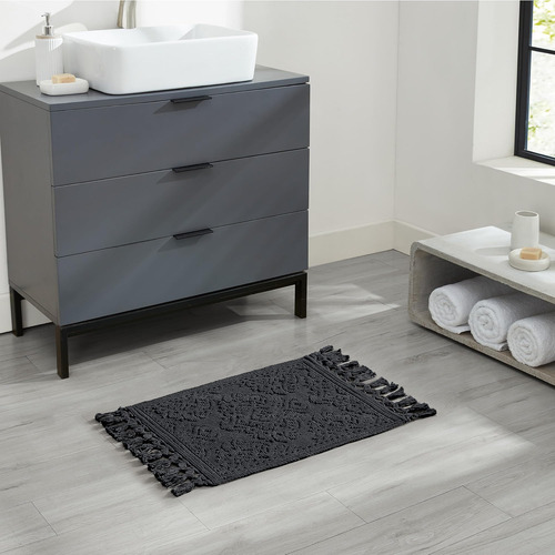 Jean Pierre - Ricardo Bath Mat, Alfombras De Baño Con Flecos