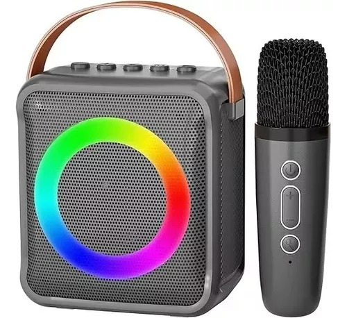 Kit Parlante Y Micrófono Karaoke Para Niños Bluetooth Led K1
