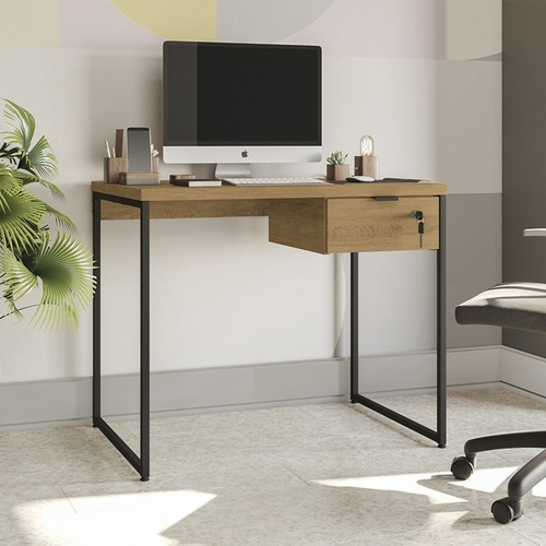 Mesa Para Escritório Diretor Estilo Industrial 91cm Frejo Co