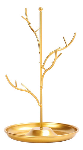 Collar Y Pendientes De Hierro Con Soporte De Árbol Para Joya