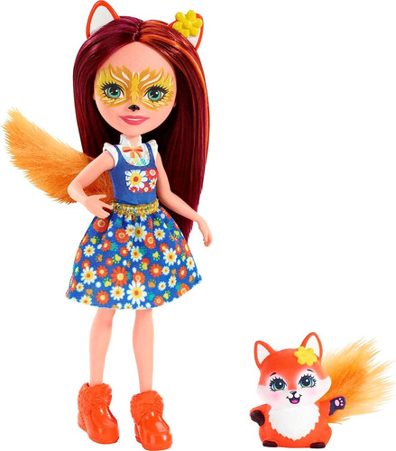 Muñeca Felicity Fox Con Mascota Enchantimals Mattel Dvh87