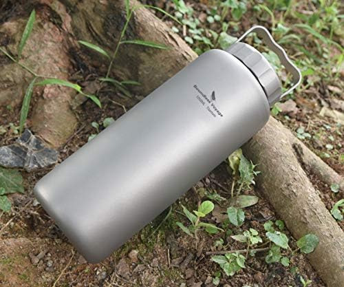 Ibasingo Oz Botella De Agua De Titanio Con Asa Al Aire Libre
