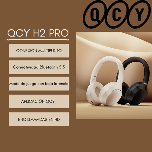 Qcy Auriculares Supraaurales Gamer Qcy H2 Pro Bluetooth 5.3