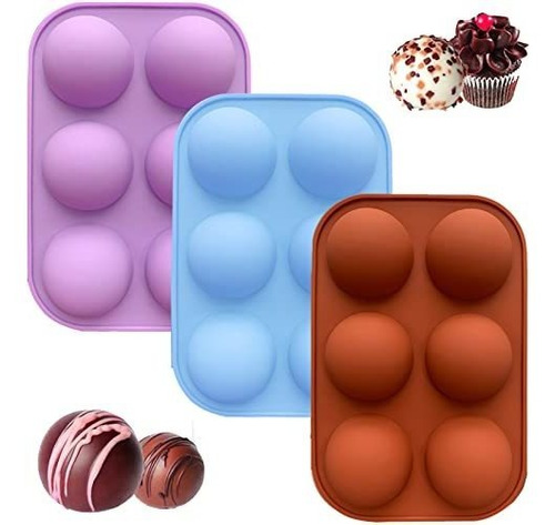 3 Pack Caliente Chocolate Bomba Molde, Bpa Libre 9h8ta