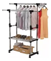 Comprar Perchero Colgador Doble Para Ropa Y Organizador Soporta 30k