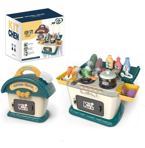 Cocina Infantil Mini Portatil Con Función De Vapor 