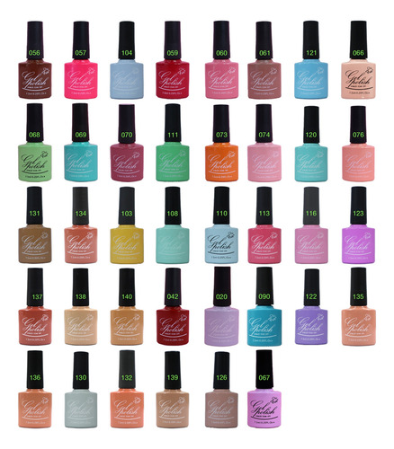Kit 12 Esmaltes Gel 7.5ml Chic & Fun Unhas Uv Led
