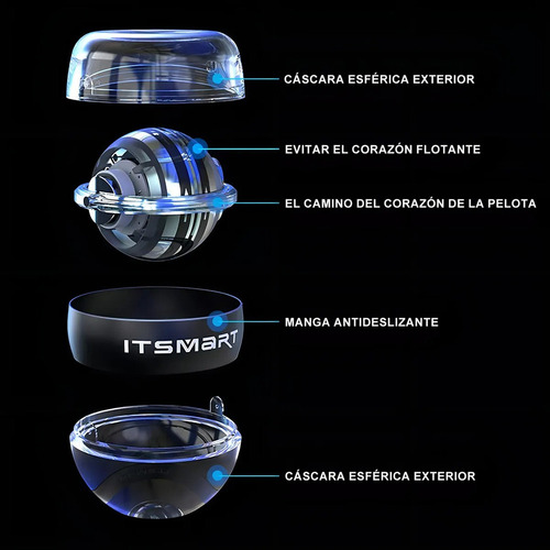 Led Giroscopica Powerball Muñeca Brazo Fuerza
