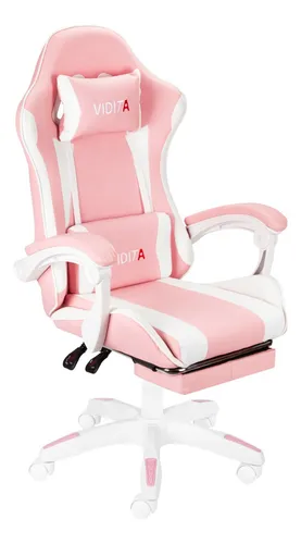 comprar Silla Gamer Vidita Gx2000 Ergonómica Reclinable Rosa Con Reposapiés Videojuego Silla Gaming Computador Pc Profesional