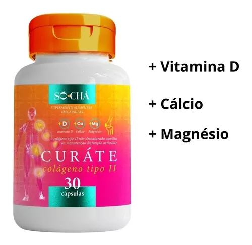 Colágeno Tipo II + Magnésio + Vitamina D 30 Cápsulas