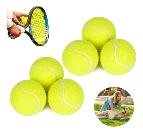 Pelotas De Tenis Capacitación Deportivo Elasticidad 6 Pzs