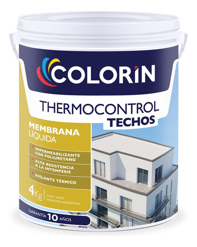 Thermocontrol Techos Poliuretano Blanco Colorin 4 Lts