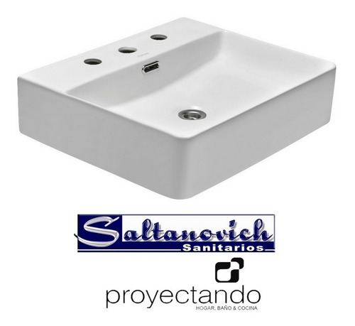 Bacha De Apoyo Peirano Bch033 Rectangular 3 Agujeros