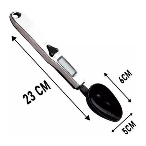 Colher Digital Lcd Dosador Medidor Balança Precisão Cozinha Cor Branco