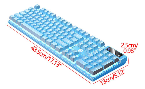 Teclado Flotante Con Cable Usb R Gaming Keyboard, Ergonomi 3