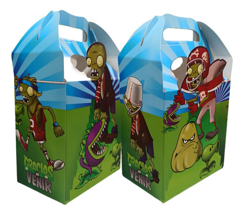 Plantas Vs Zombies Cajas Dulcera Tridimensional 3d 40 Niños 