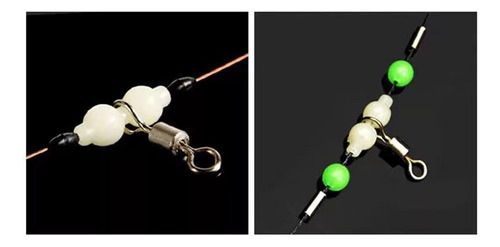 100x Swivels De Pesca Con Cuentas Brillantes De La Pequeño