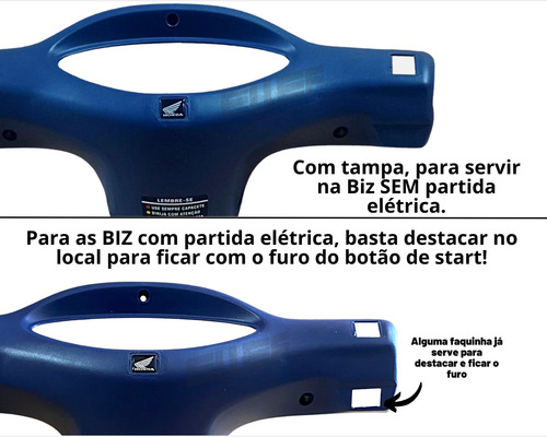 Capa Tampa Traseira 2004 E 2005 Biz Carenagem Painel Azul