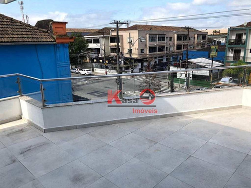 Casa Para Alugar, 400 M² Por R$ 15.000,00 - Vila Matias - Santos/sp - Ca0966