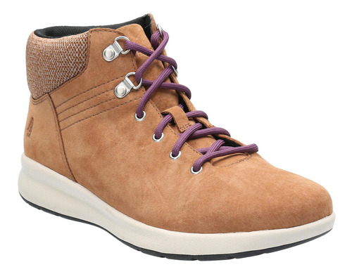 Botin Cuero Mujer Spinal Lace Boot Café Hush Puppies