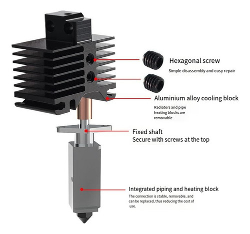 Atualize O Hotend Para O Termisto Bambu Carbon Lab X1 E P1p
