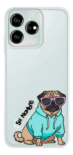 Funda Para Zte Para Mujer Perrito Cool Pug Personalizado