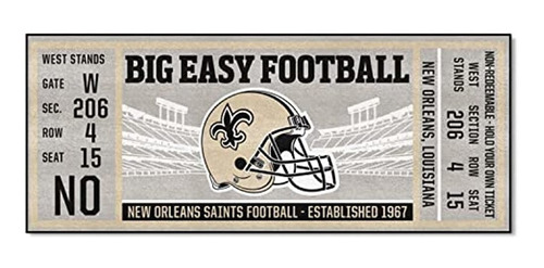 Fanmats Nfl New Orleans Saints Nfl-new Saintsticket Runner, 