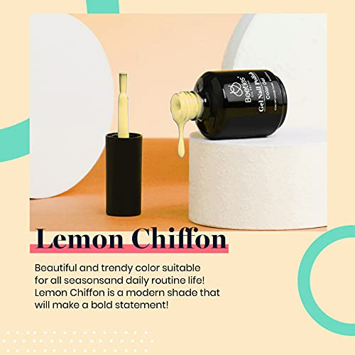 Esmalte Para Uñas En Gel De Secado Uv Amarillo Lemon Chiffo