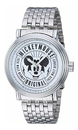 Reloj De Cuarzo Para Hombre Disney Mickey Mouse De Metal Y A