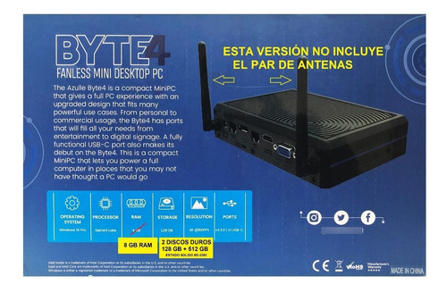 Mini Cpu Azulle Byte 4 Pro Con Módulo Poe