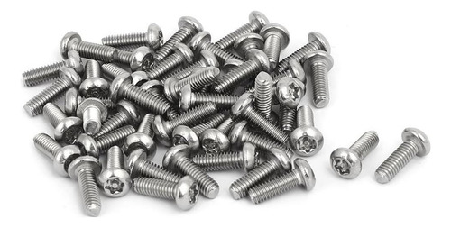 Uxcell M4x12mm 304 Botão De Aço Inoxidável Cabeça Torx À De