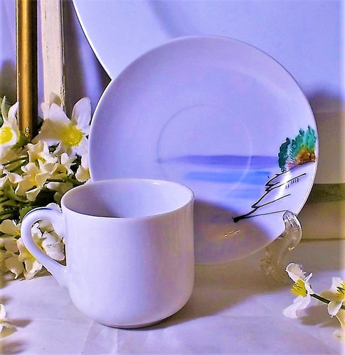 Imagen 8 de 10 de Bellísima Antigua Taza De Café Porcelana Japón Ocupado