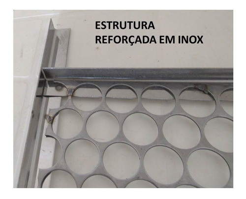 Imagem 6 de 7 de Grelha Em Inox Uruguaia Parrilha Para Churrasco 55cm Largura