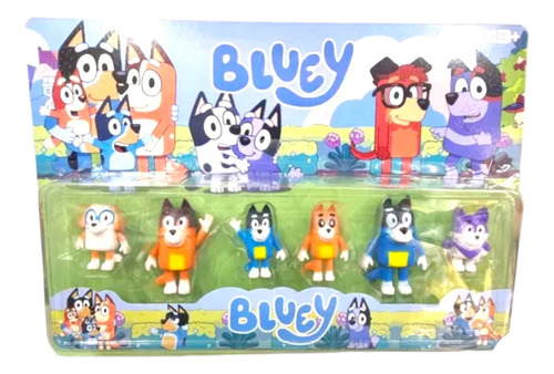 Bluey And Friends Bingo Heleer Chilli Set Muñecos X 6