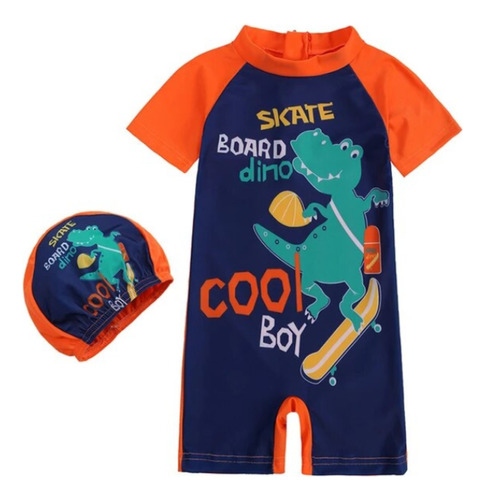 Traje De Baño Enterito Gorra Proteccion Uv Be Autentic Kids