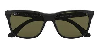 Anteojos de sol Ray-Ban RB4181 Standard con marco de injected color gloss black, lente green de cristal clásica, varilla gloss black de injected