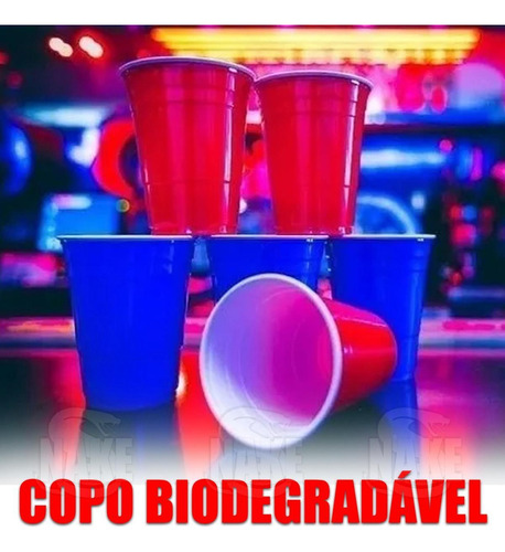 Copo Americano 400ml Biodegradável C/25 Beer Pong Festa