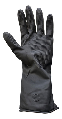 Guantes Látex Uso Industrial Negro X 12 Pares Pack Albañil 9