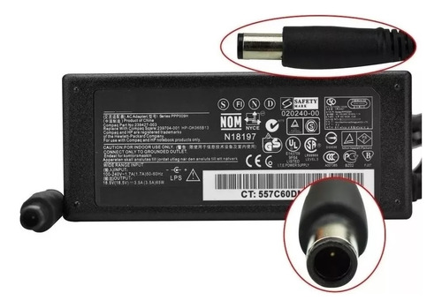 Fuente Hp 19,5v 3,33a 65w Ppp009c 7.4 5.0 