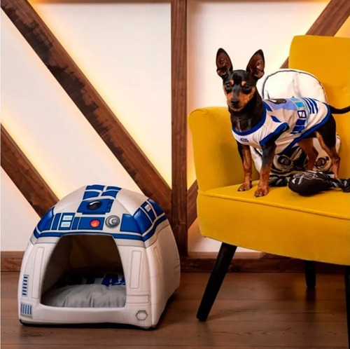 Cama Igloo Cucha Para Perro Gato Star Wars Color Blanco Diseño Star Wars R2-d2