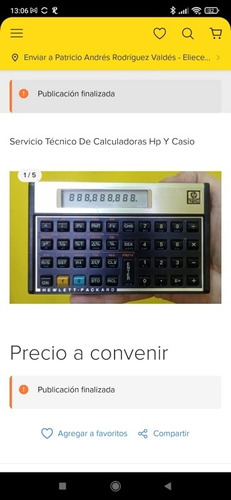 Servicio Técnico De Calculadoras Casio Y Hp