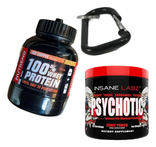 Llavero Psychotic Contenedor De Pre Entreno  + Regalo 1 Bote