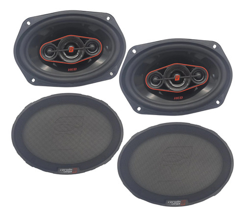 Bocinas 6x9 Cerwin Vega De 4vias 400watts Potencia Y Calidad Color Negro