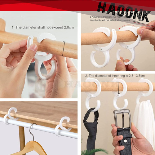 Haoonk Ganchos Resistentes Para Colgar, Clip Multifunción, G