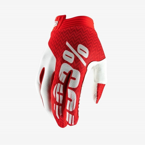  Guantes 100% Track Gloves Talle M Red/white  - Bmmotopartes