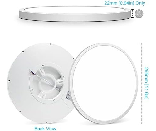 Lámpara De Techo Led De Montaje Empotrado, Blanco 5000 K, 12