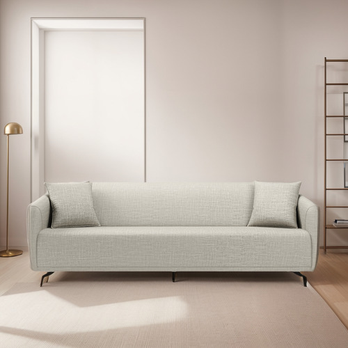 Sofá Living 3 Lugares Adams 200cm No Linho Várias Cores