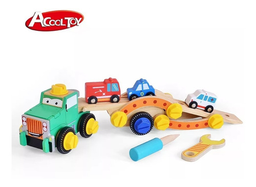 Imagen 2 de 9 de Camion Tranportador Para Armar Con Vehiculos Acool Ac6658