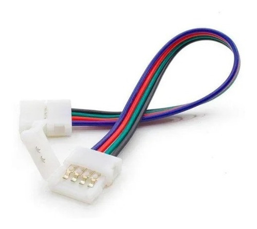 Pack X10 Conector Led Prensa Con Cables Tira 5050 Rgb