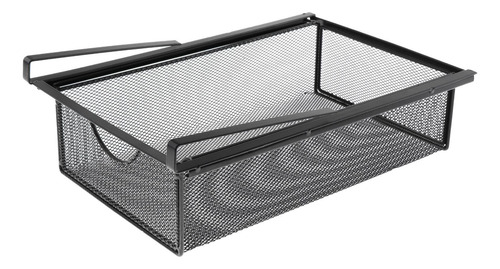 Cesta De Alambre De Estante, Bajo Cajón Colgante De Negro